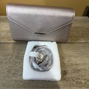 Save the Girls Timeless Blush Phone Crossbody Touchscreen Clutch Pewter *SKU-24*